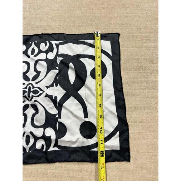 Moschino Geometric Question Mark Abstract Silk Square Scarf Made in Italy
